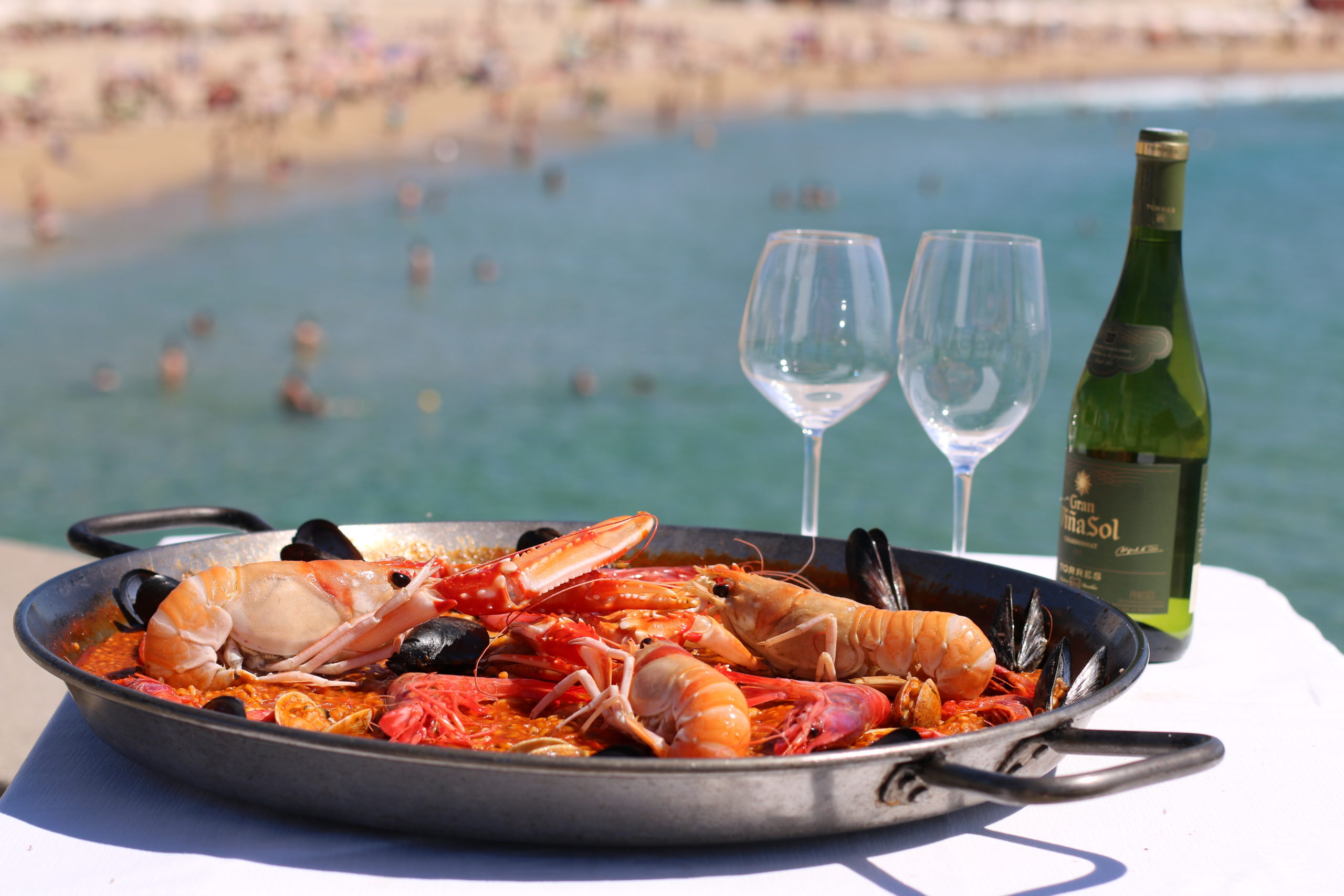 restaurante mar playa barcelona